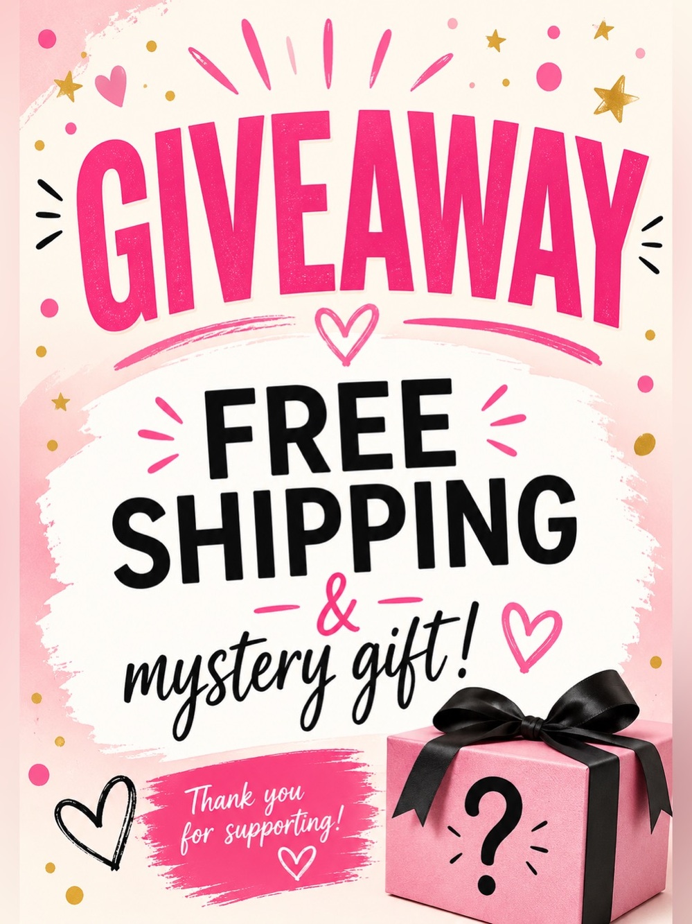 GIVEAWAY for LIVE SHOW - FREE shipping and mystery gift!